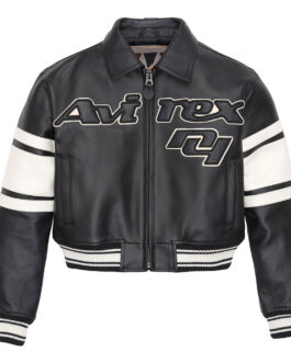 Avirex N4 Cropped Leather Jacket
