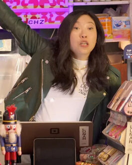 Awkwafina is Nora from Queens Awkwafina Leather Jacket