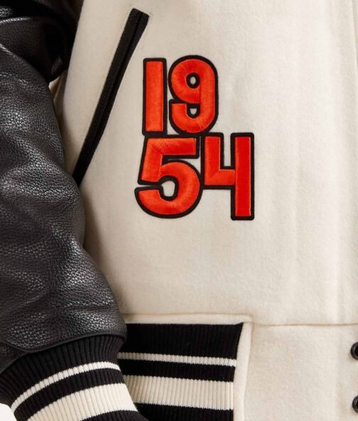 Baltimore Orioles Black and Off White Varsity Jacket - Image 3