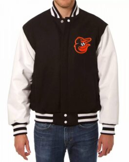 Varsity Baltimore Orioles White/Black Jacket