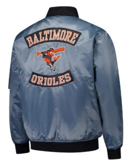 Baltimore Orioles Charcoal Bomber Full-Zip Jacket