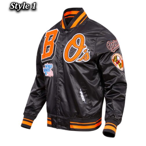 Baltimore Orioles Mashup Classic Rib Satin Jacket - Image 5