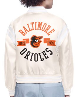 Baltimore Orioles Printed Logo Varsity Satin Jacket