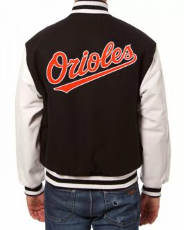 Varsity Baltimore Orioles White/Black Jacket