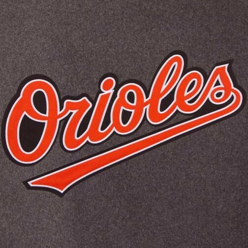 Baltimore Orioles Charcoal/Black Varsity Jacket - Image 3