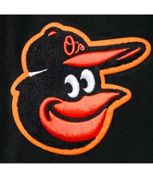 Baltimore Orioles Black and White Letterman Jacket - Image 8