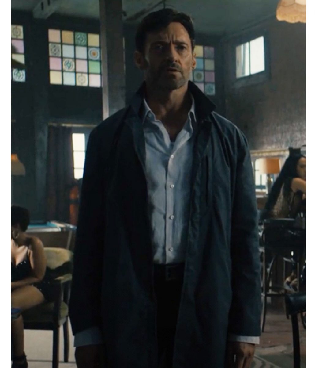 Hugh Jackman Reminiscence Black Cotton Coat - Image 7