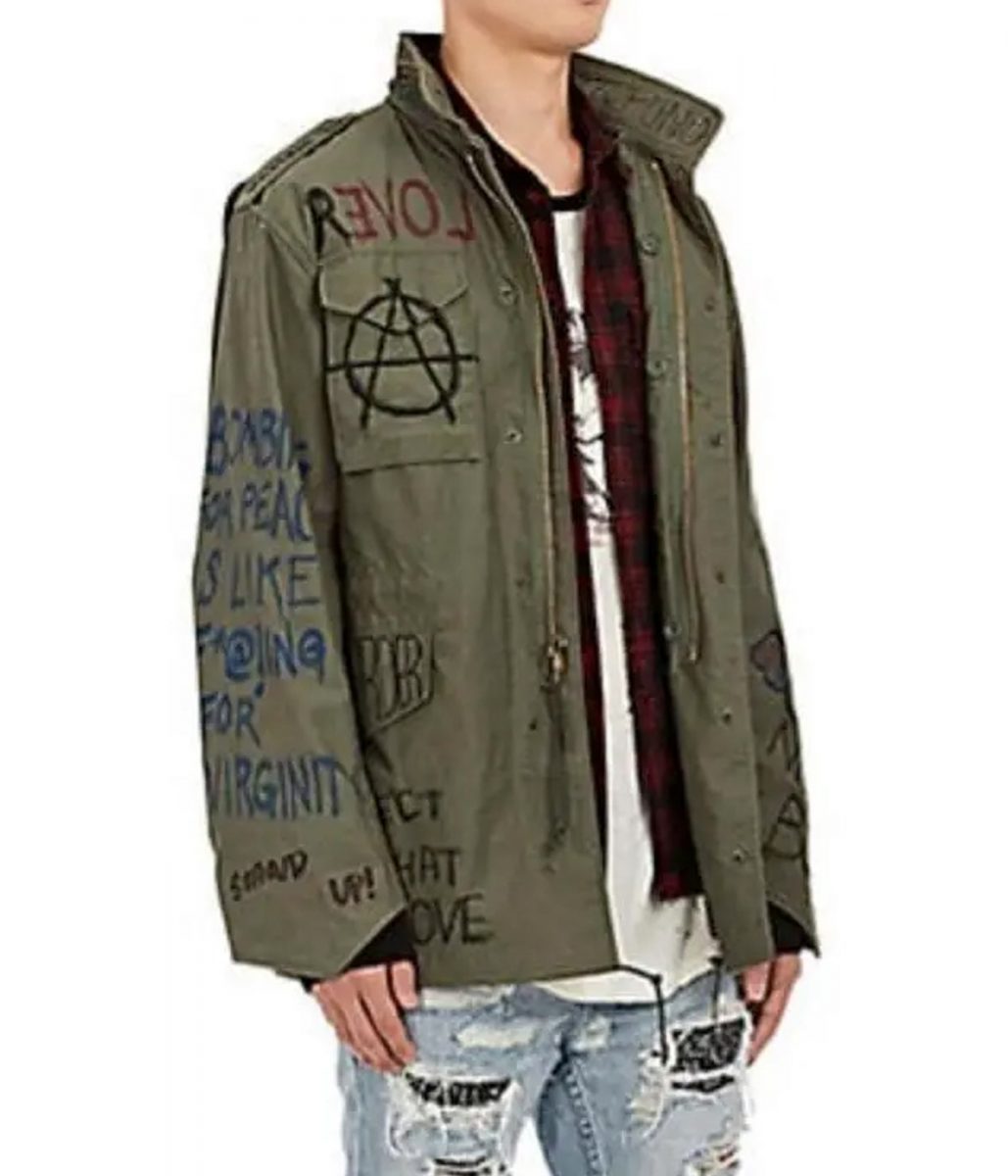 Anarchy Blend M-65 Field Green Cotton Jacket - Image 4
