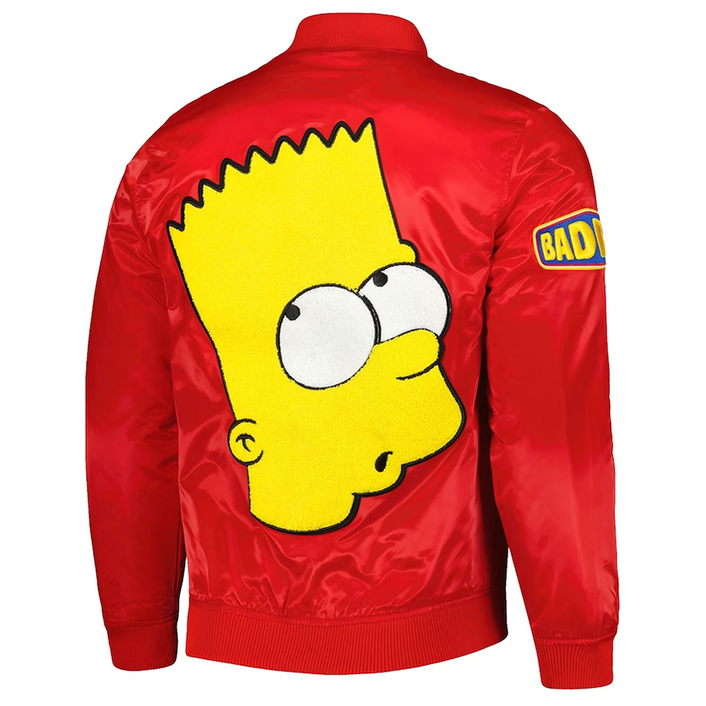Bart Simpson Bomber Red Jacket - Image 2
