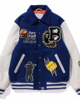 A Bathing Ape Bape Varsity Jacket