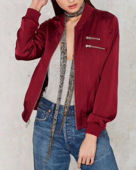 Switched at Birth S05 Vanessa Marano Red Bomber Jacket