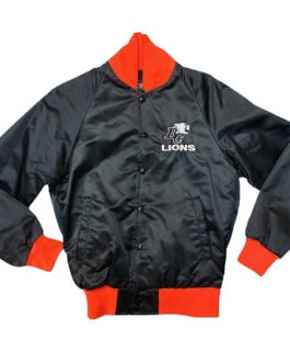 BC Lions Bomber Black Satin Jacket