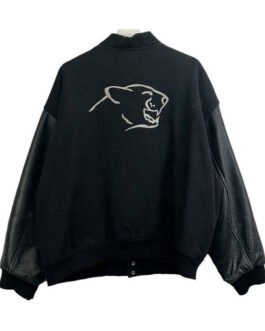 BC Lions CKNW-98 Embroidered Black Varsity Jacket