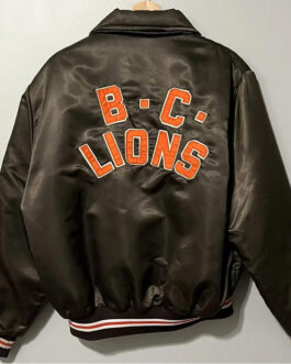BC Lions Vintage Black Satin Jacket