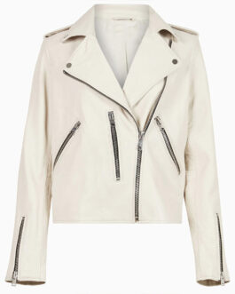 Antonia Lofaso Beachside Brawl White Leather Jacket