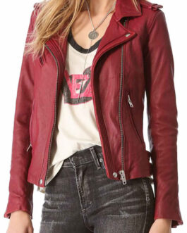 Castle Stana Katic Hot Red Leather Jacket