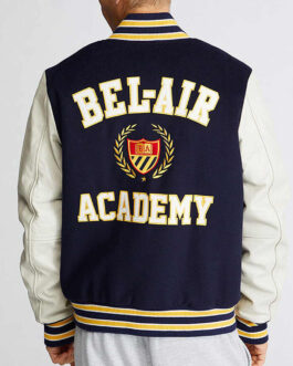 Bel-Air Academy Navy and White Varsity Jacket