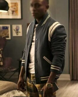 Olly Sholotan Bel-Air Varsity Black Jacket