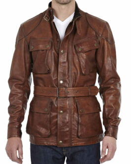 Benjamin Button Brad Pitt Motorcycle Leather Jacket