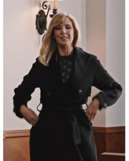 Yellowstone Season 04 Kelly Reilly Black Trench Coat