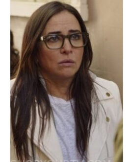 Better Things S04 Pamela Adlon White Leather Jacket