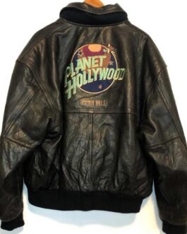 Planet Hollywood Beverly Hills Bomber Leather Jacket