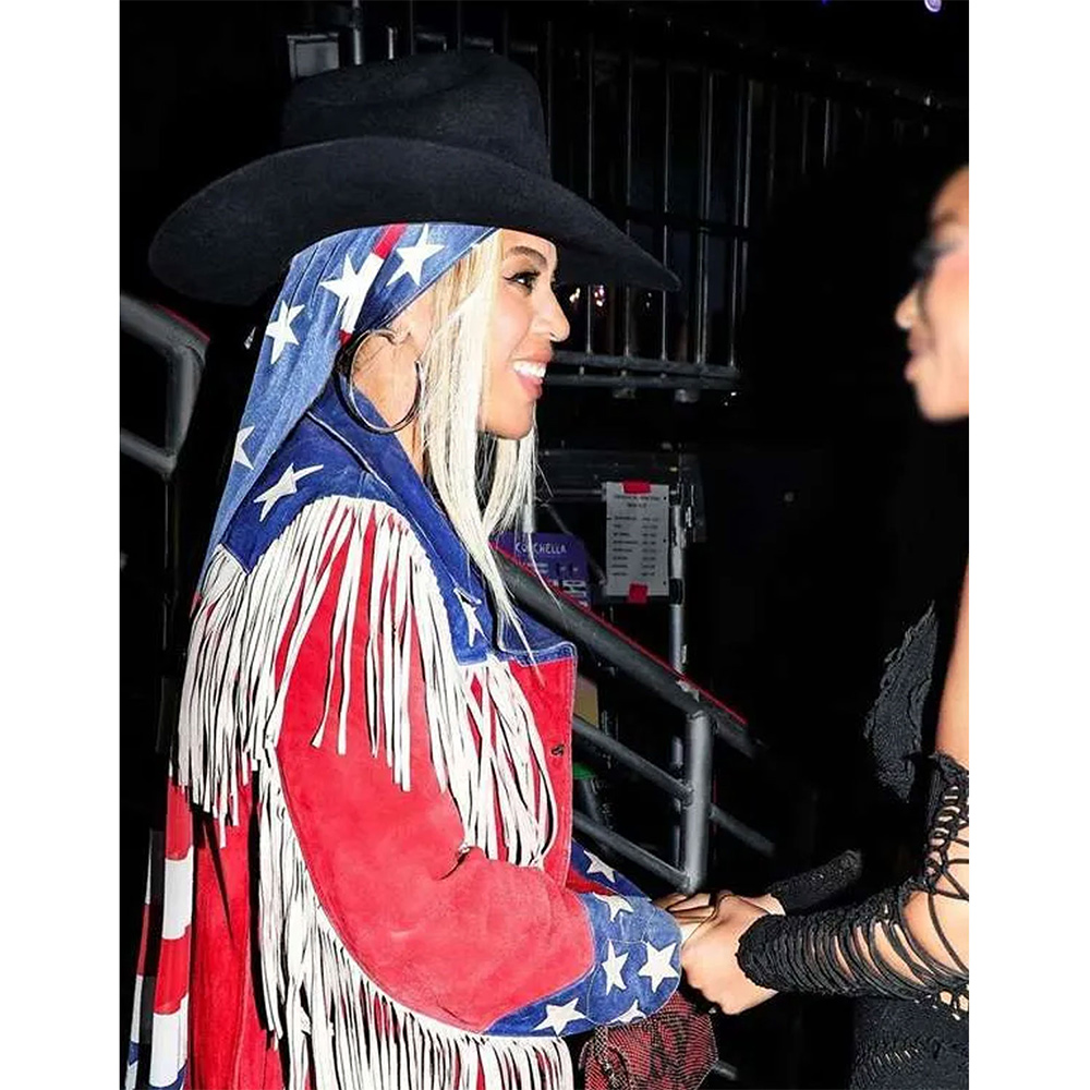 Beyonce American Flag Fringe Jacket - Image 4