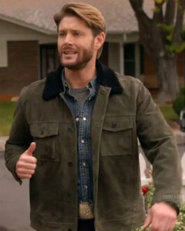 Jensen Ackles Big Sky Season 3 Green Suede Leather Jacket