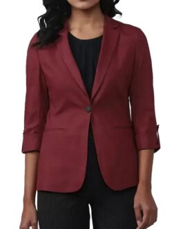 Sex/Life Sarah Shahi Maroon Blazer