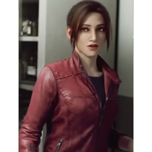 Biohazard Death Island Claire Redfield Leather Jacket - Image 2