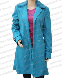 Bird Box Malorie Hayes Blue Wool Coat