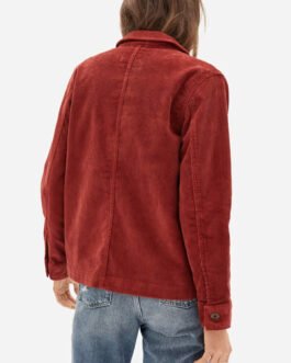 Diana Silvers Birds of Paradise Corduroy Red Jacket