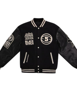 Black Fives Basketball Varsity Jacket