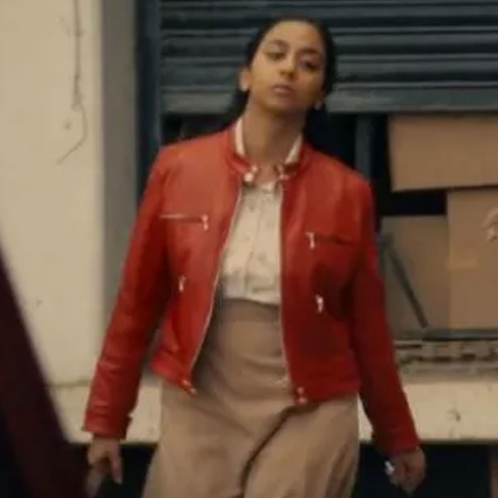 Black Mirror S06 Anjana Vasan Leather Jacket - Image 5