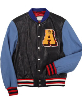 Blind for Love Varsity Bomber Wool/Leather Jacket