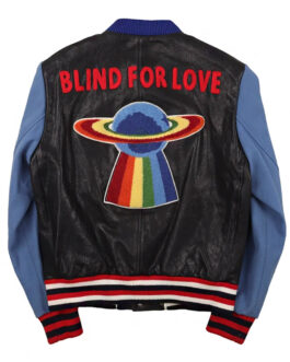 Blind for Love Varsity Bomber Wool/Leather Jacket