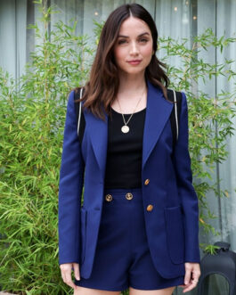 Ana De Armas Blonde Blue Blazer