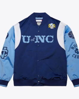 North Carolina Tar Heels Team Origins Blue Satin Jacket