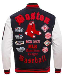 Old English Boston Red Sox Varsity Jacket