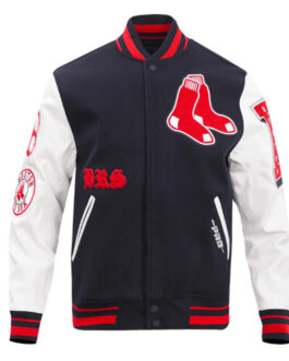 Old English Boston Red Sox Varsity Jacket