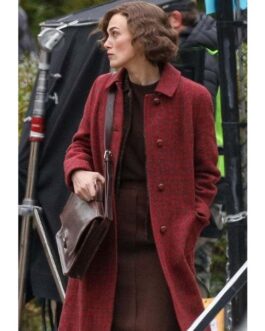 Boston Strangler Keira Knightley Burgundy Coat