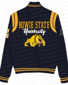 Bowie St Black Varsity Wool Jacket