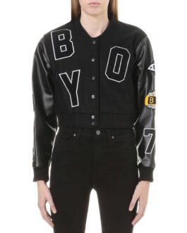 Boy London Black Crop Letterman Jacket