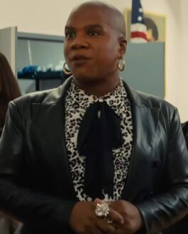 Miss Lawrence Bros Black Leather Blazer