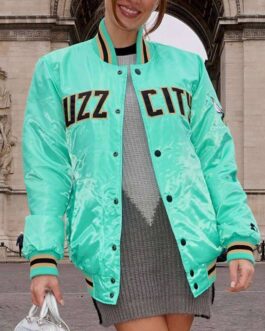 Buzz City Charlotte Hornets Aqua Blue Jacket