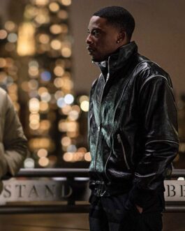 Woody Mcclain Power Book II Ghost Season 02  Bomber Leather Jacket