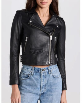 God Friended Me Violett Beane Cropped Leather Jacket