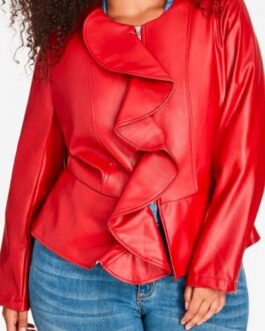 Queen Latifah Star Red Leather Jacket