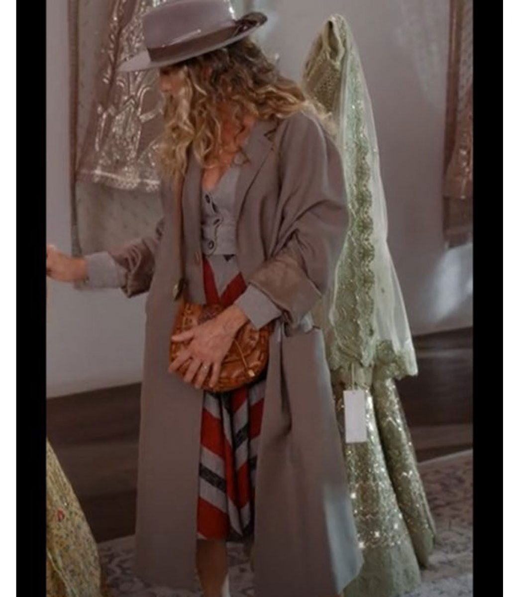 Sarah Jessica Parker And Just Like That Grey Coat - Image 5