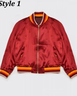 Embroidered Casablanca Souvenir Bomber Jacket